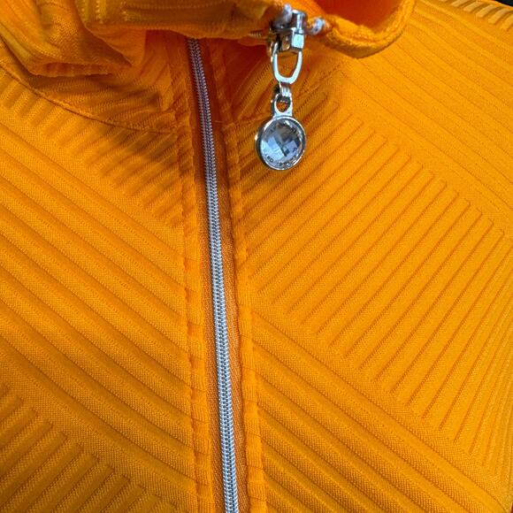 Daily Sports Floy Candied Long Sleeve Roll Neck 1/4 Zip Golf Top Orange Medium - Picture 8 of 12